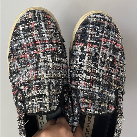 Steve Madden Eccentric Tweed Slip On Sneaker Size 8.5 - Picture 12 of 12